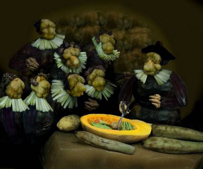 Famous Paintings Made of Vegetables (19 pics)