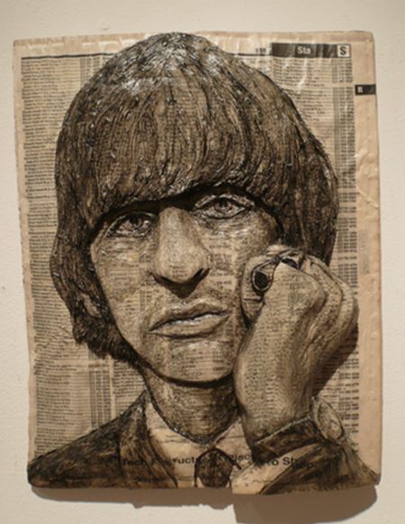 Phone Book Carvings of Celebrity Faces (10 pics)