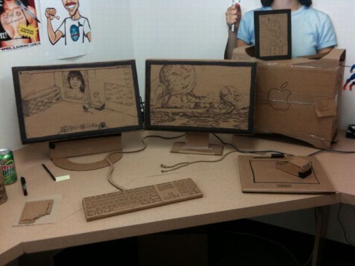 Funny Cardboard Pranks (37 pics)