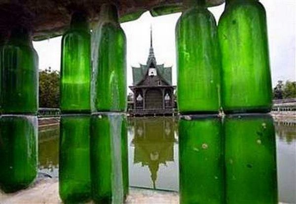 Temple Built Out Of Beer Bottles (21 pics)