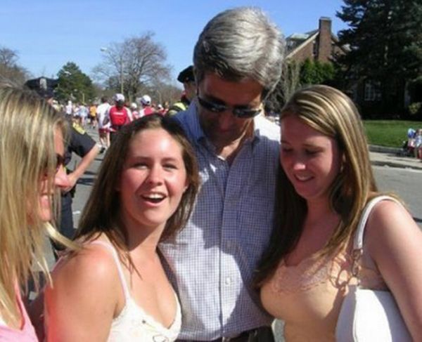 Hilarious photos of people caught staring at boobs. 