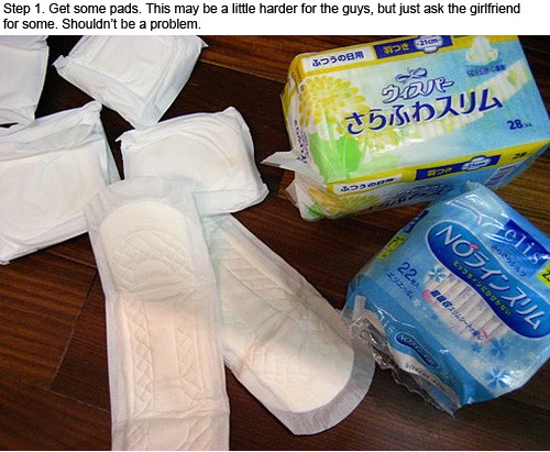 How To Make Slippers Out Of Sanitary Pads (7 pics)