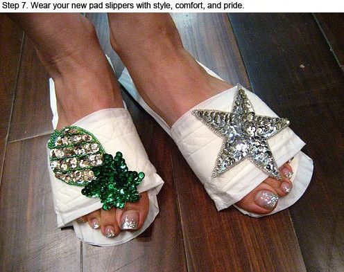 How To Make Slippers Out Of Sanitary Pads (7 pics)