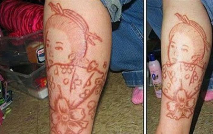 Insane Scarification Tattoos Pics