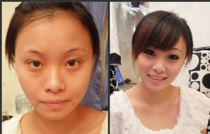 Asian Girls Before and After Make Up (22 pics)