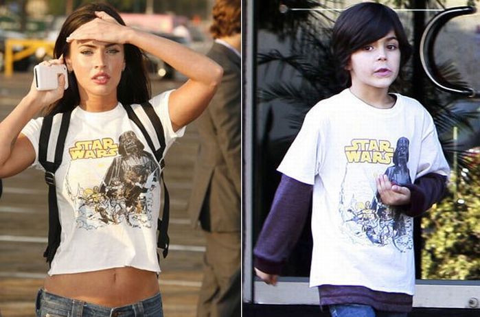Megan Fox Borrows T-Shirts from Her Stepson (2 pics)