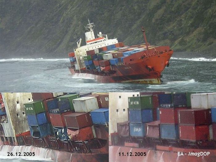 Bad Things That Can Happen to a Container Ship (95 pics)