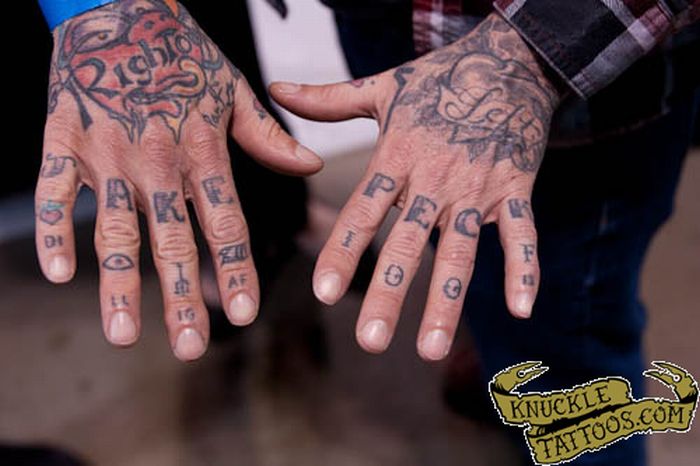 Knuckle Tattoos (80 pics)