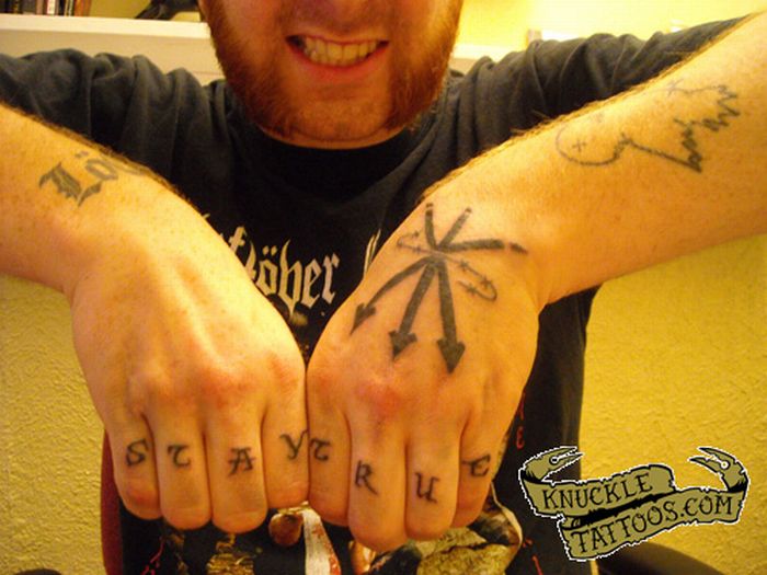 Knuckle Tattoos (80 pics)