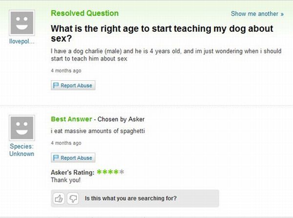 The Best of Yahoo! Answers. Part 3 (45 pics)