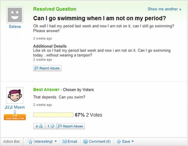 The Best of Yahoo! Answers. Part 3 (45 pics)