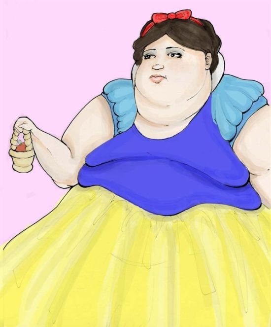 Obese Disney Princesses (4 pics)