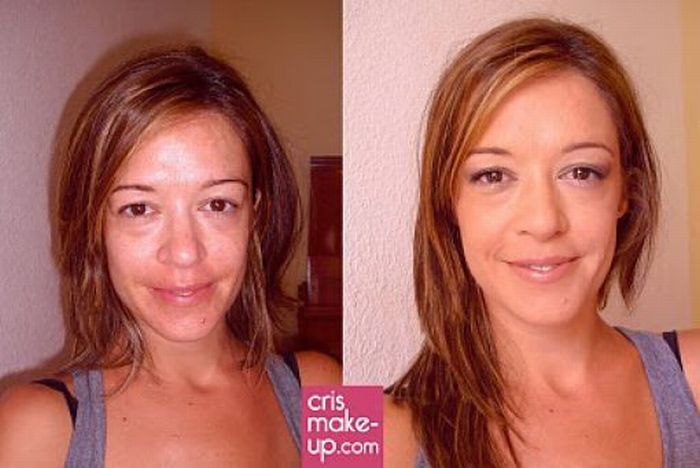 Women with and without Make-up (25 pics)