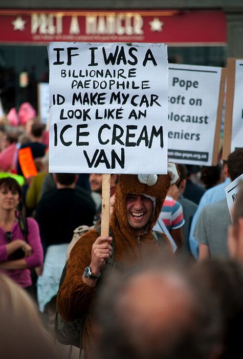 Pope Protest Signs (30 pics)