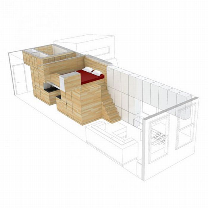 Space Maximization in a Small Studio Apartment (13 pics)