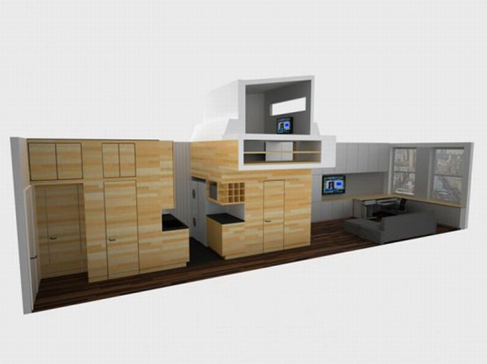 Space Maximization in a Small Studio Apartment (13 pics)