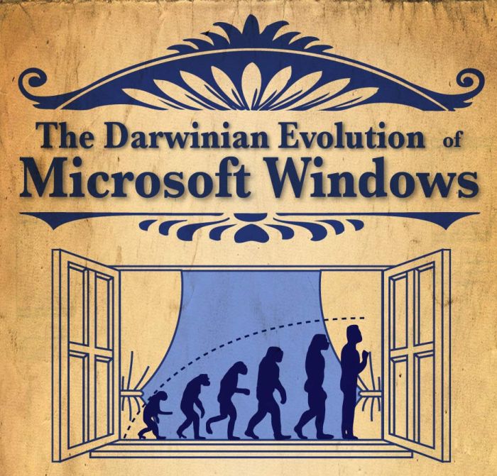 The Darwinian Evolution of Microsoft Windows (infographic)