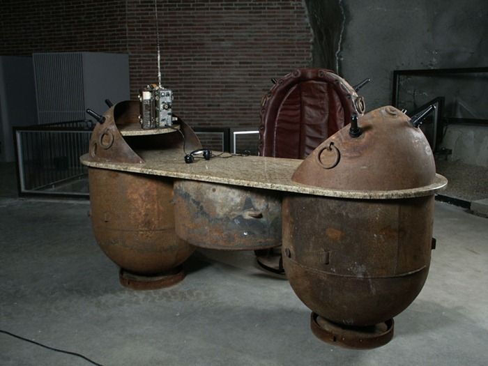 Furniture Made from Rusted Soviet Naval Mines (9 pics)