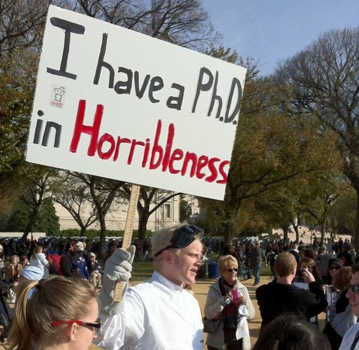 The 100 Best Signs At The Rally To Restore Sanity And/Or Fear (100 pics)