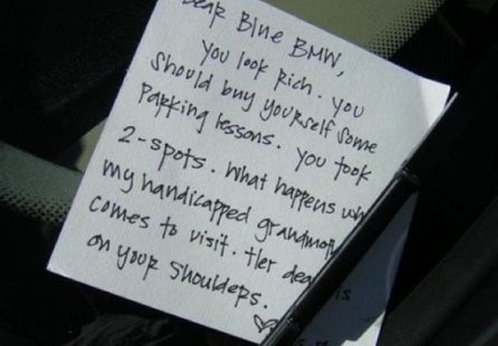 Passive Aggressive Parking Notes (38 pics)