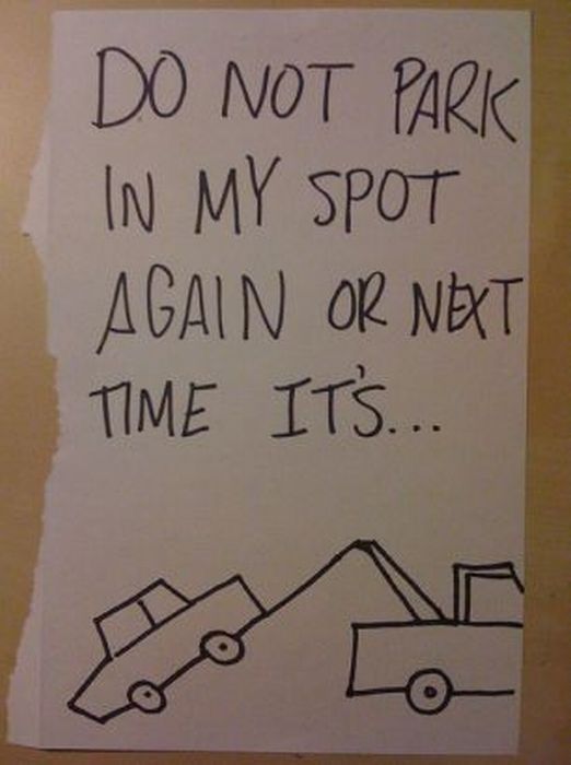 Passive Aggressive Parking Notes (38 pics)