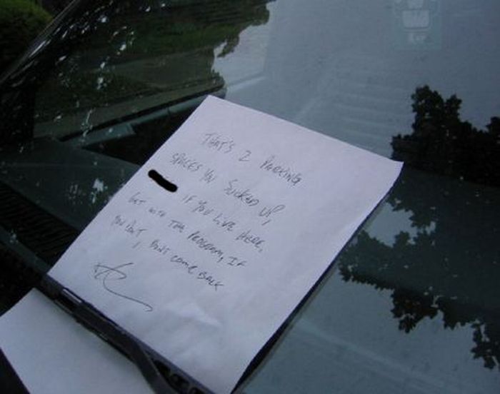 Passive Aggressive Parking Notes (38 pics)