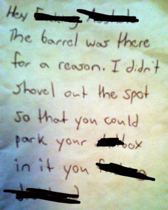 Passive Aggressive Parking Notes (38 pics)