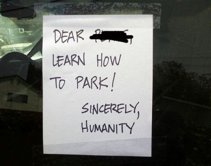 Passive Aggressive Parking Notes (38 pics)