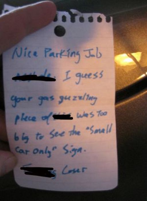 Passive Aggressive Parking Notes (38 pics)