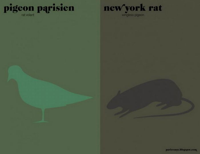 Paris vs New York (16 pics)