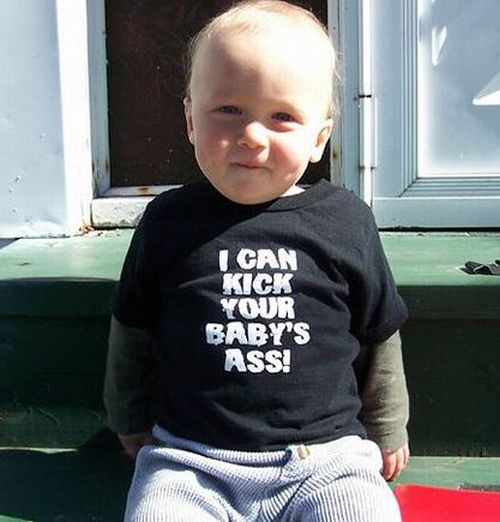 Babies Wearing Naughty T-Shirts (20 pics)