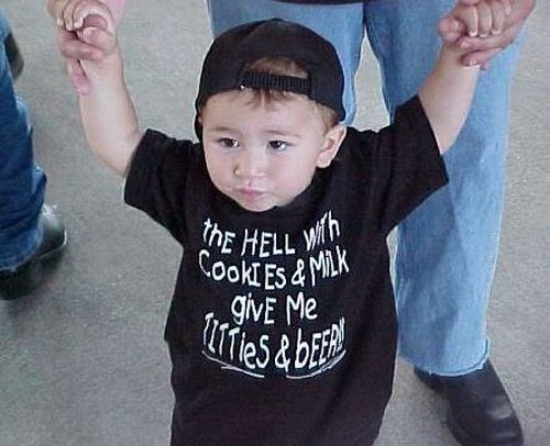 Babies Wearing Naughty T-Shirts (20 pics)