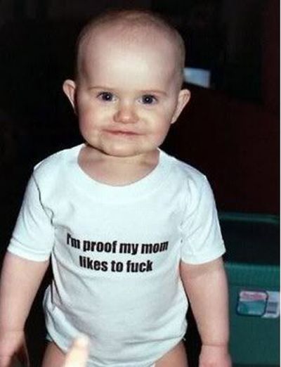 Babies Wearing Naughty T-Shirts (20 pics)