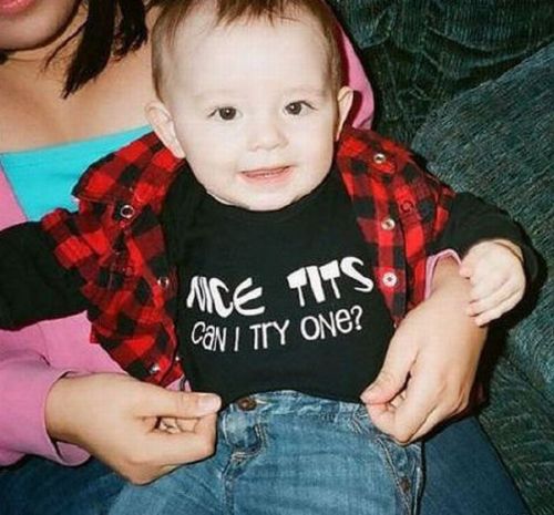Babies Wearing Naughty T-Shirts (20 pics)