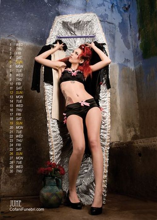 Coffin Maker Launches Sexy Calendar (33 pics)