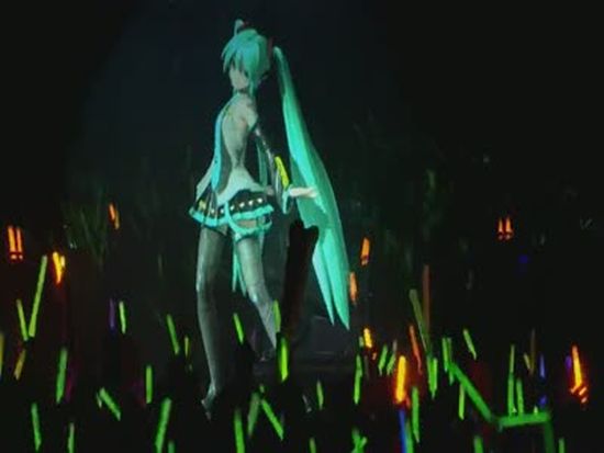 Holographic Girl Singing on Stage