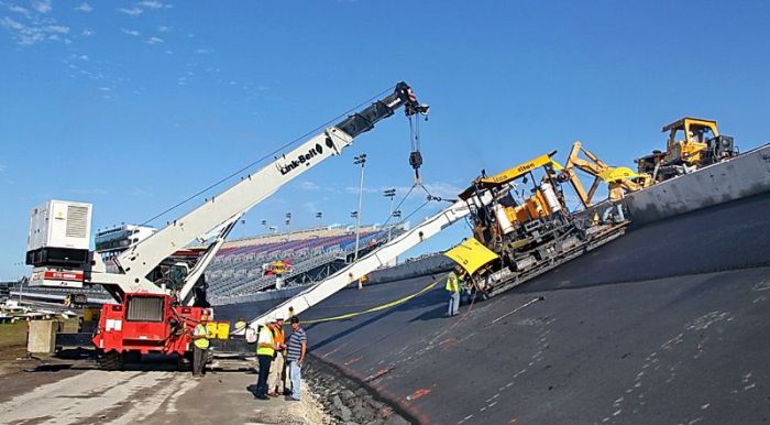 Daytona International Speedway Being Repaved (12 pics)