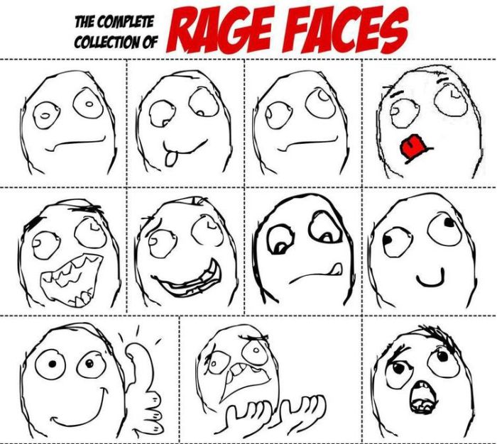 The Complete Collection of Rage Faces (10 pics)