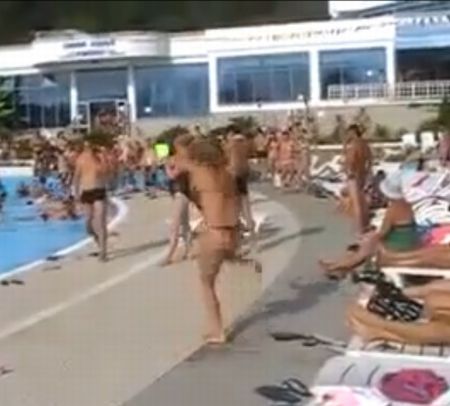 Girl On Drugs At The Pool