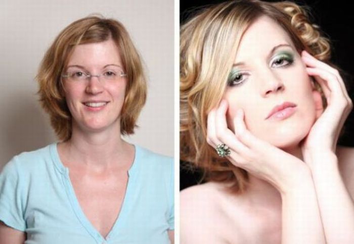 Girls Before and After Makeup (21 pics)