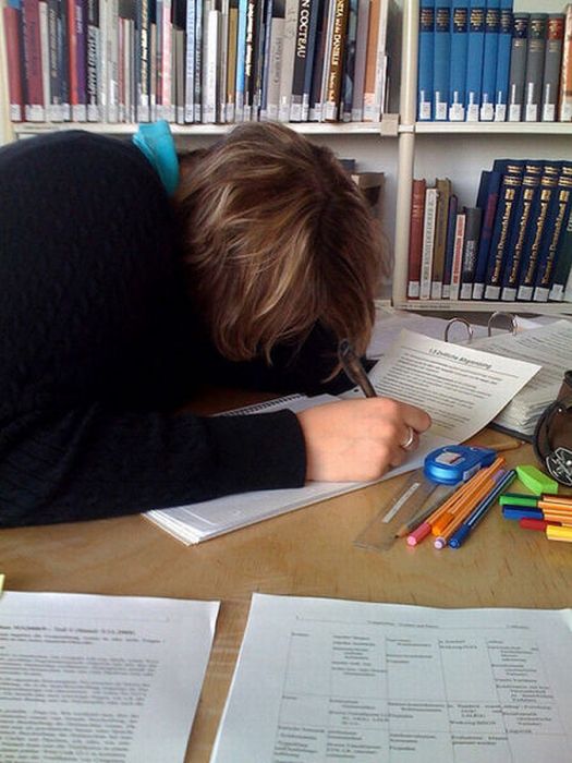 Sleeping in the Library (45 pics)
