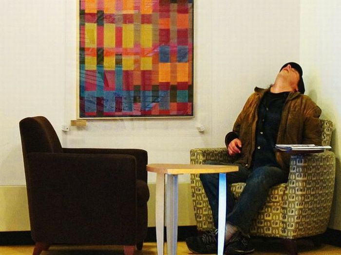 Sleeping in the Library (45 pics)