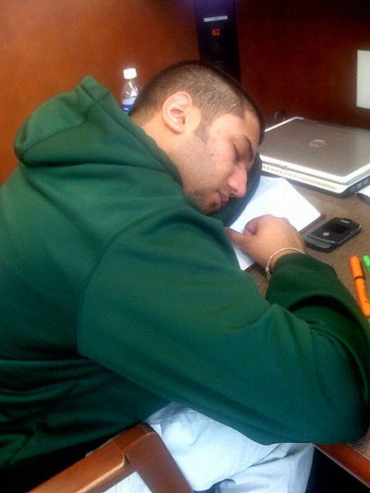 Sleeping in the Library (45 pics)