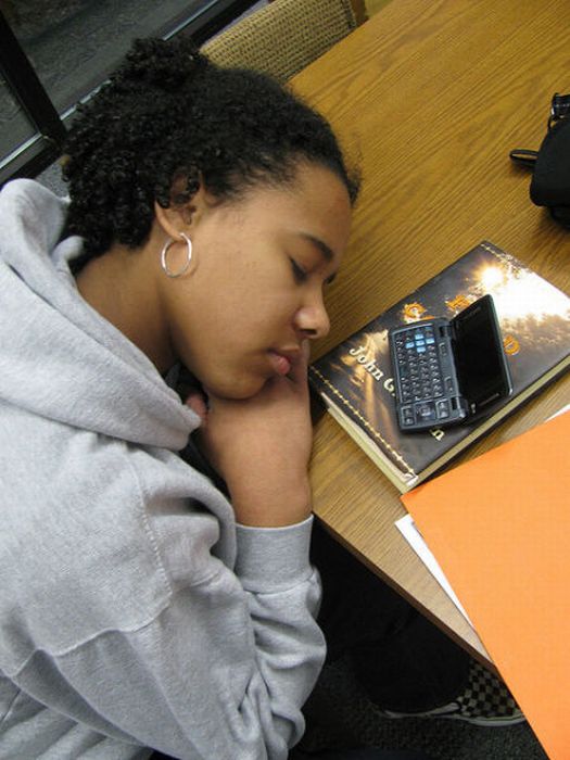 Sleeping in the Library (45 pics)