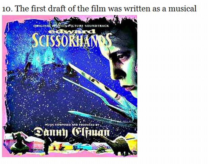 12 Things You Probably Didn’t Know About The Movie "Edward Scissorhands" (12 pics)