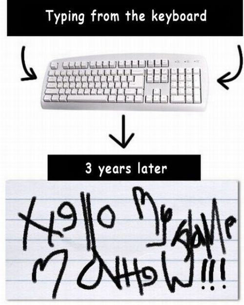 How Our Handwriting Changes with Time (4 pics)