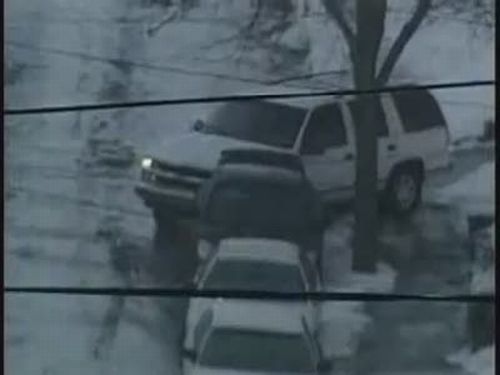 Cars Sliding Down Icy Road in Pittsburgh