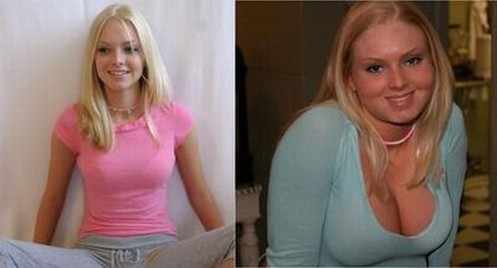 Girls Before and After... Junk Food (17 pics)