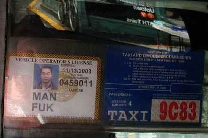 Funny Taxi Driver Names (15 pics)
