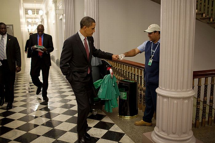 Fist-Bumping Obama (10 pics)
